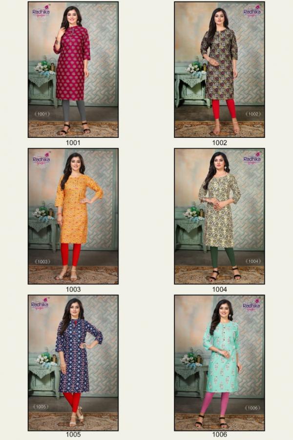 Radhika Traditional 1 Fancy Cotton Printed Casual Wear Kurti 